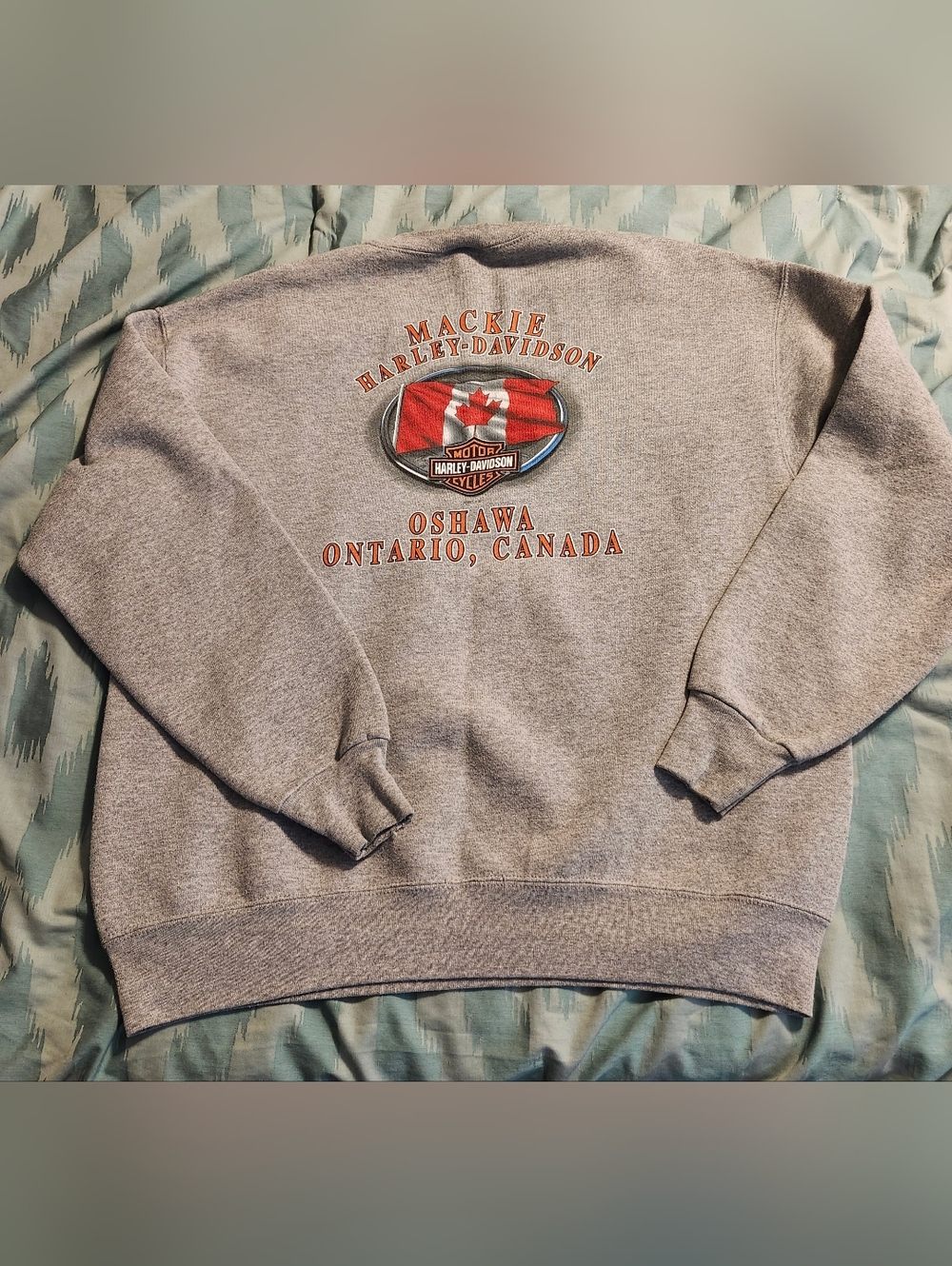 HARLEY DAVIDSON Mackie Oshawa Ontario Canada Crewneck Sweatshirt Men's Size L - Picture 8 of 9